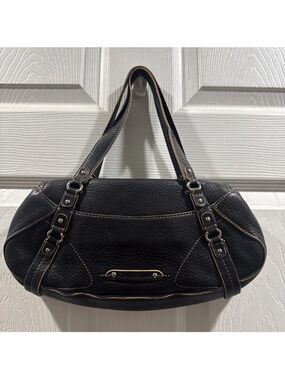 Cole Haan Black Pebbled Leather Shoulder Bag